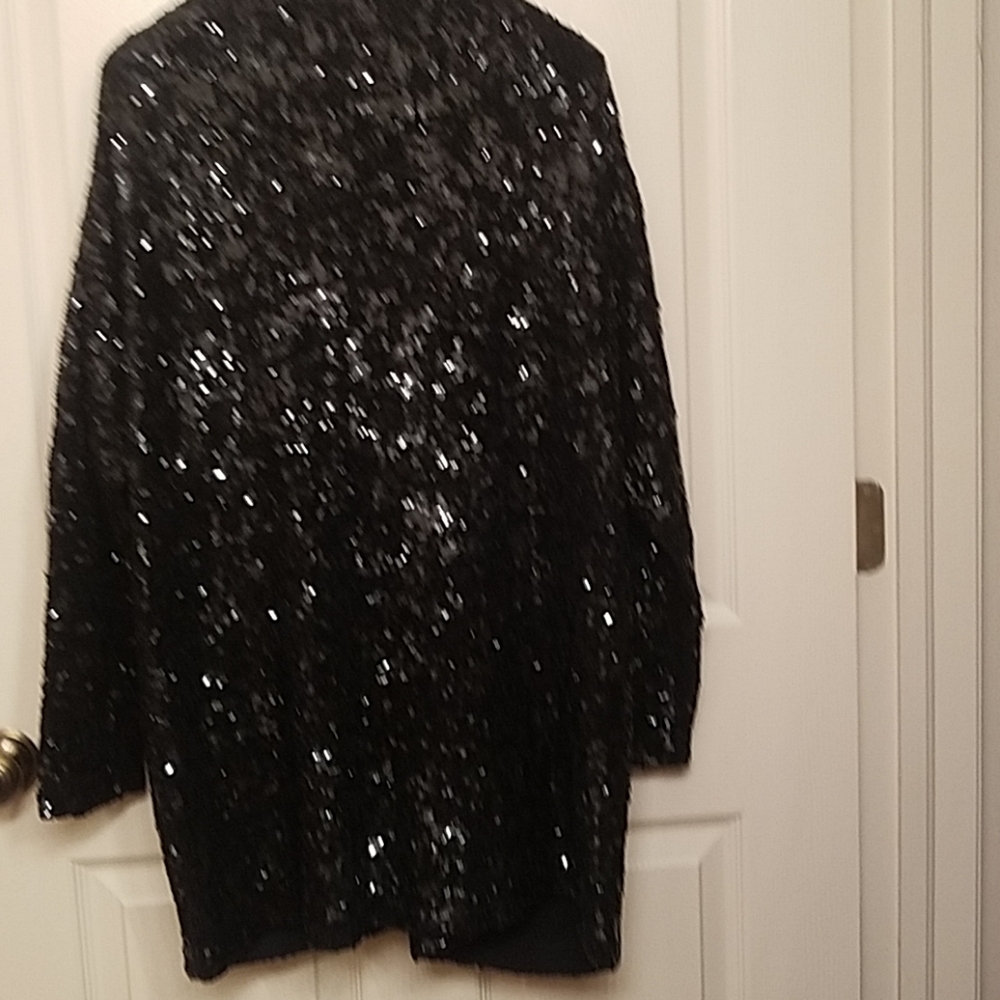 Donna Karan NY black sequin jacket-VINTAGE - Picture 4 of 4